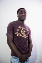 Ringside Apparel Vintage Tee Burgendy 1